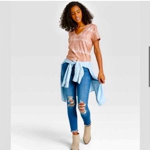 Universal Thread Smoky Taupe Tie Dye T-Shirt - NWT